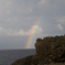 残波岬の虹