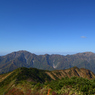 荒沢岳山頂から越後三山