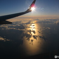 機上からの夕日