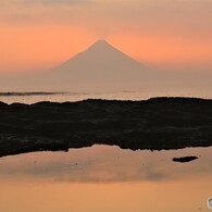 白沢海岸の朝焼け