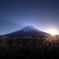 お正月の富士山と夕日