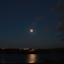 月が照らす天竜川