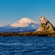 烏帽子岩と富士