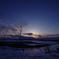 網走湖の夕……まだ冬です