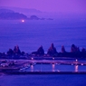夕暮れの橋杭岩