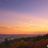 桜山展望台の紅葉と夕景