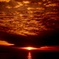 鱗雲と夕日