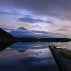 日の出前、田貫湖