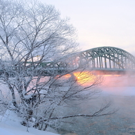 真冬日の旭橋