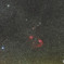 ぎょしゃ座の散開星団と勾玉星雲