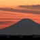 夕景富士…富津漁港から