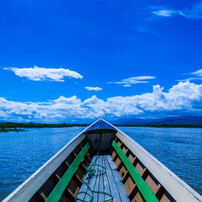 The Blue Lake at Shan state in Myanmar