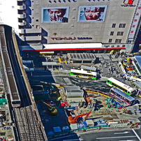 在りし日の渋谷駅周辺　⑨ バスタ側から見た東横百貨店