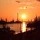 釧路港の夕陽