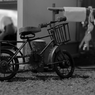 自転車と洗濯物