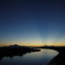 白川河口から見た普賢岳と日暮れ