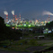 棚田と工場夜景