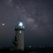 岬の灯台と天空の銀河