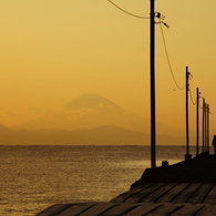 冬の夕景桟橋（その１）