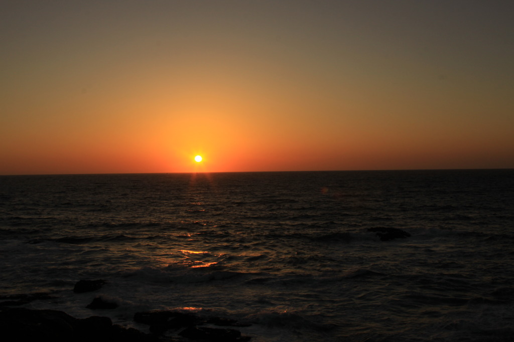 大西洋に沈む夕日１