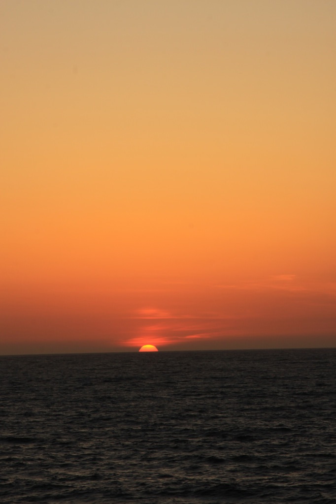 大西洋に沈む夕日３