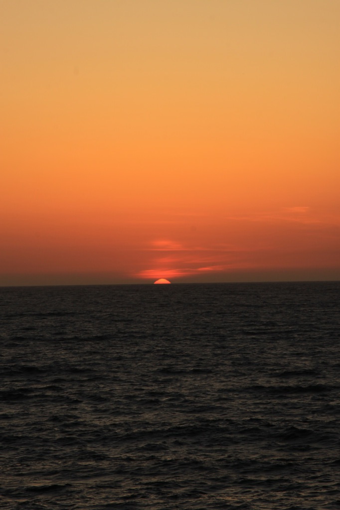 大西洋に沈む夕日４