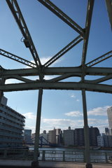 萬年橋から眺める清洲橋