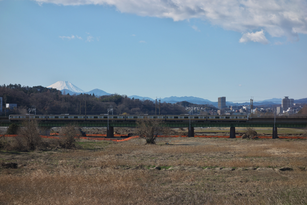 富士山と南武線