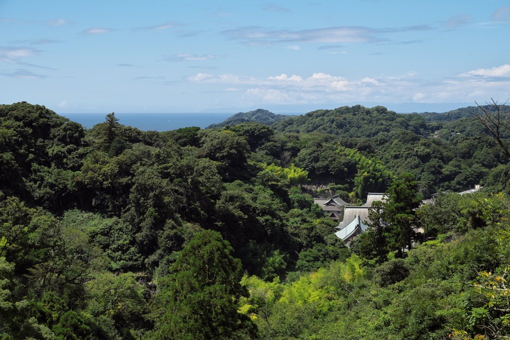建長寺と相模湾
