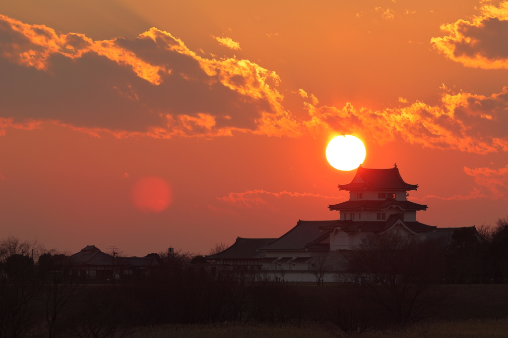 今年、最後の夕日♪