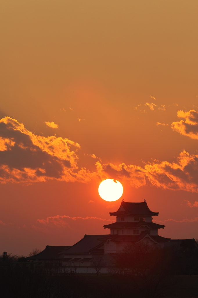 １２／３０の夕日