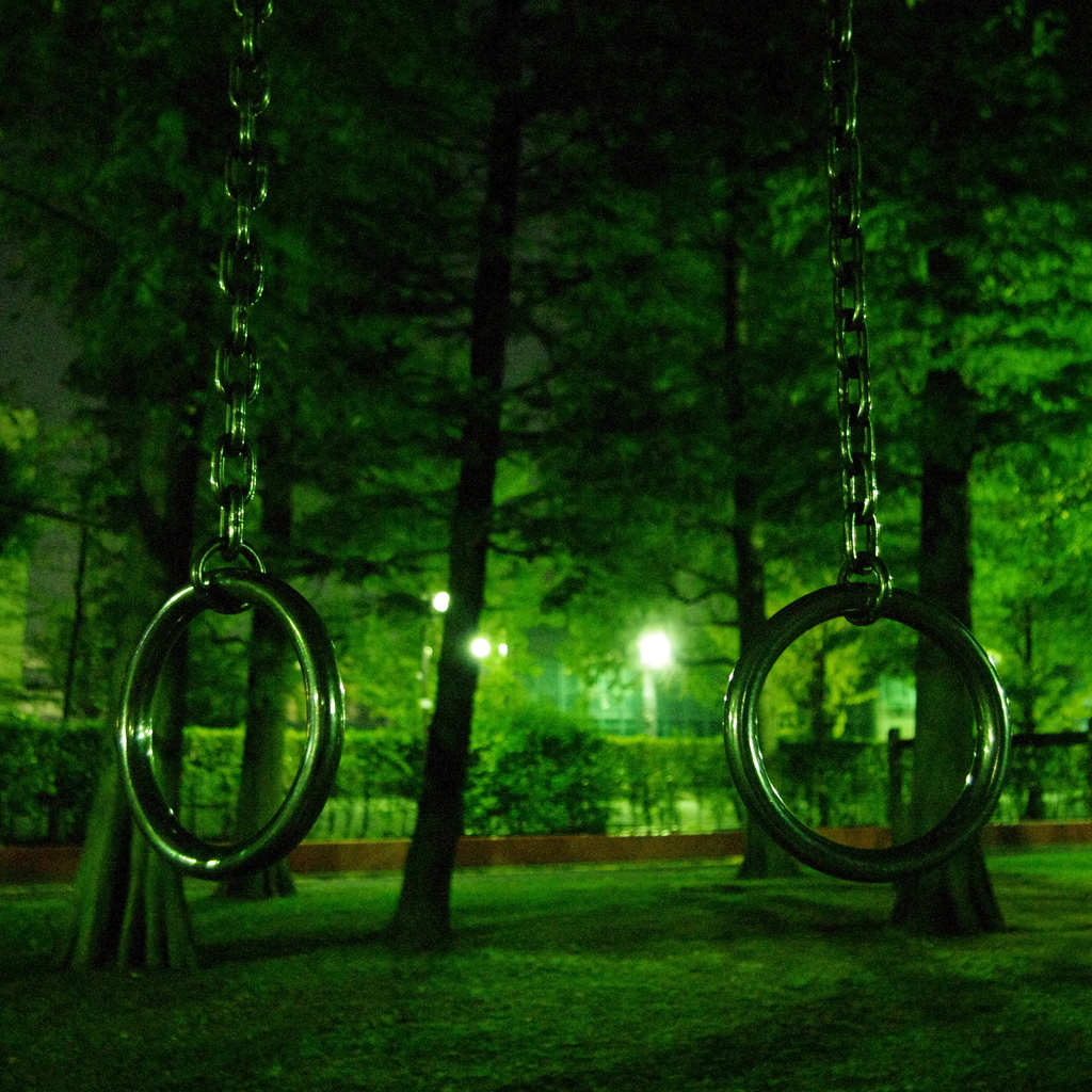 夜の吊り輪