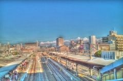 朝の平野駅