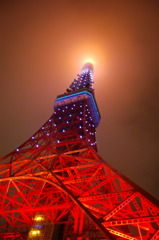 tokyo tower in samurai blue