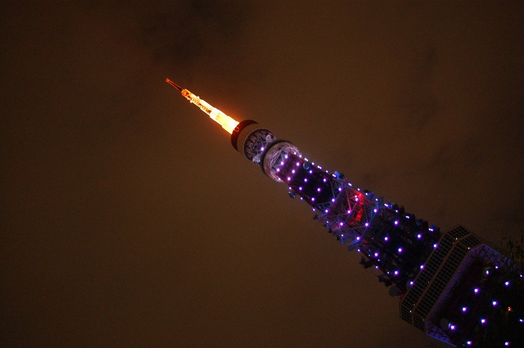 tokyo tower in samurai blue