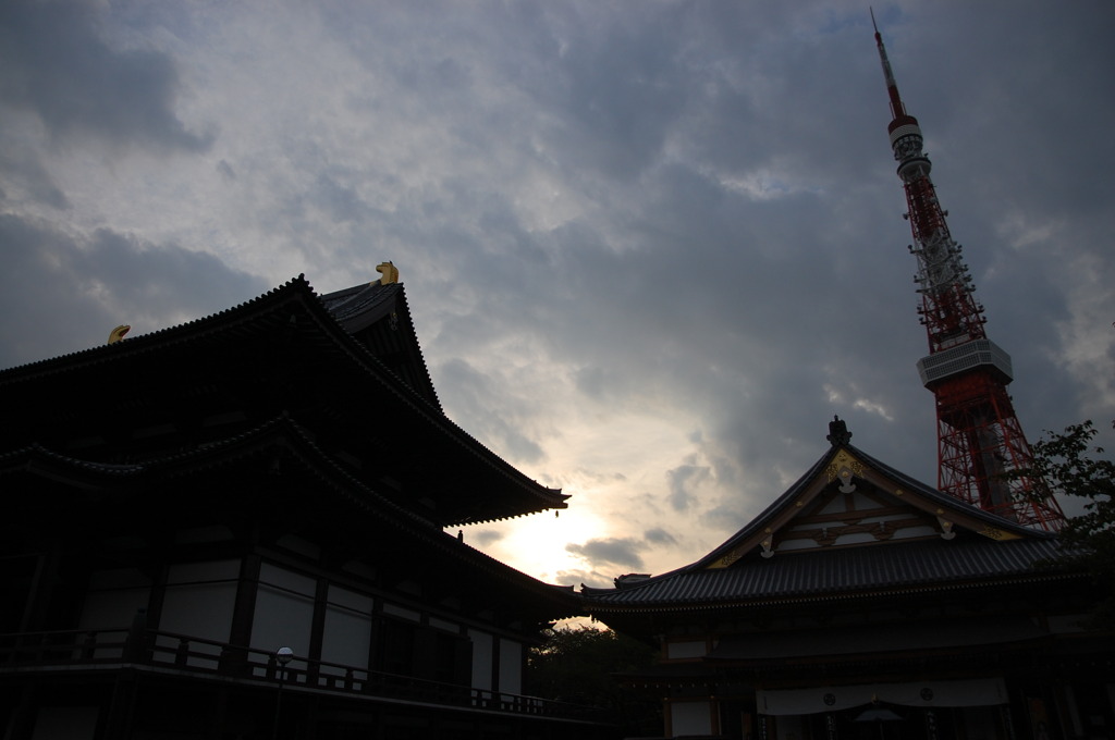 増上寺と東京タワー