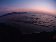 夕焼け色の海