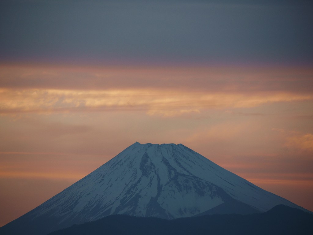夕焼けの富士