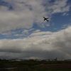 虹と飛行機