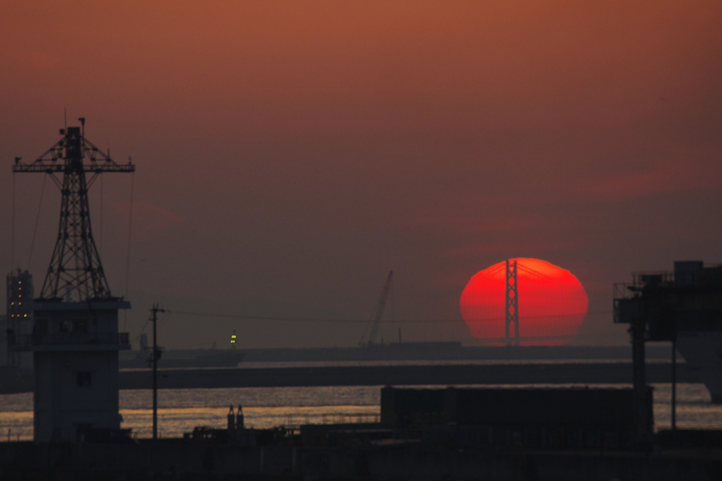 夕日