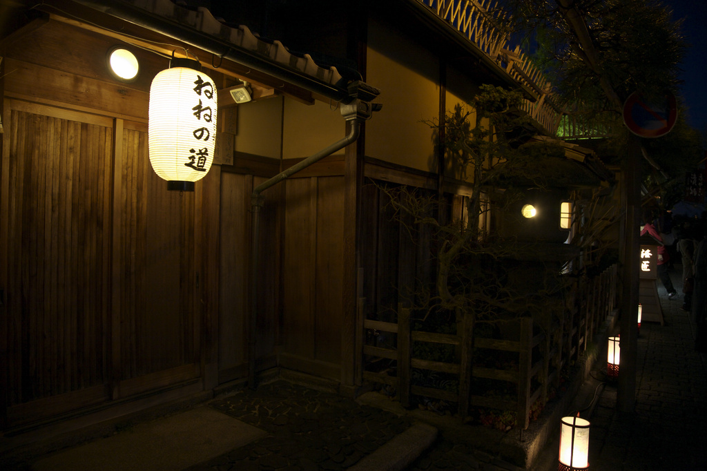 京都東山花灯路　灯りと花の路