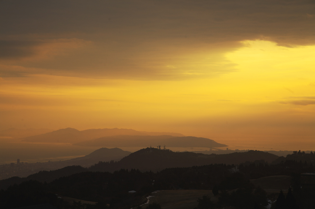 六甲山夕景