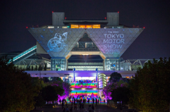 東京モーターショー2015プロジェクションマッピングとライトアップ