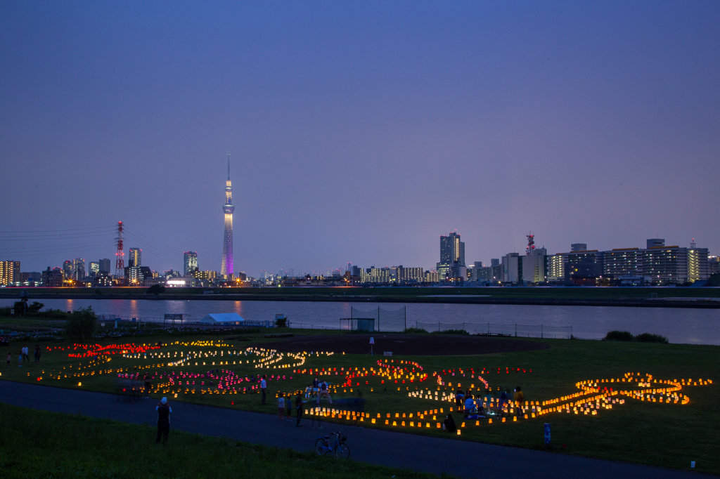 葛飾灯明全景・東京スカイツリー「雅」