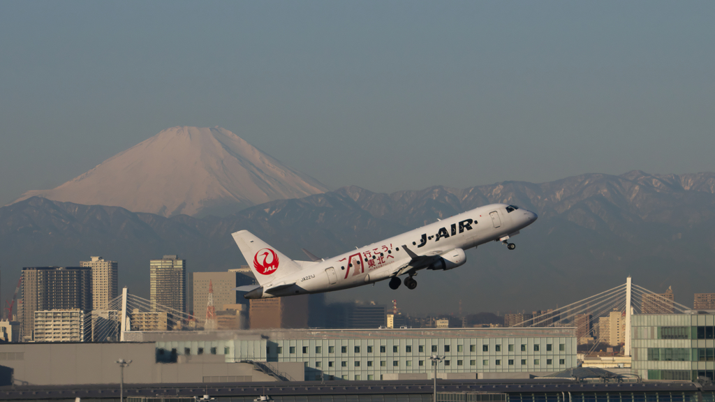 山並みを見ながら