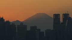 落日の富士山