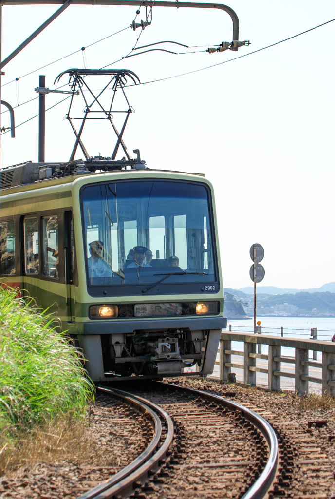 海の見える電車