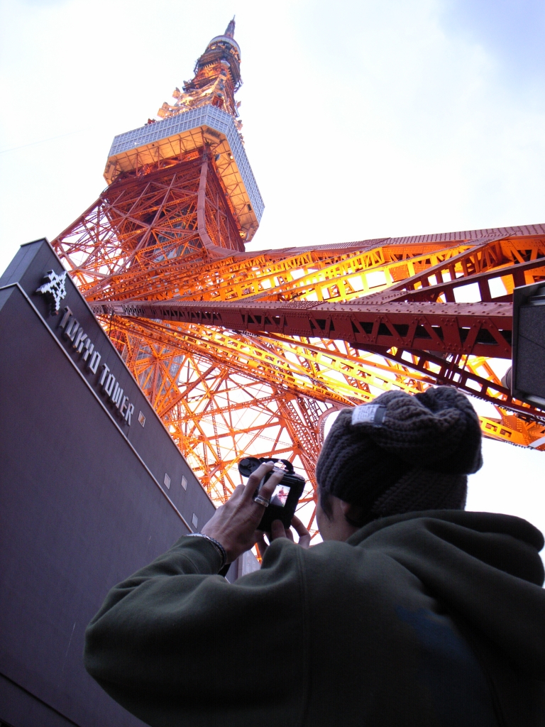 東京タワー撮影中