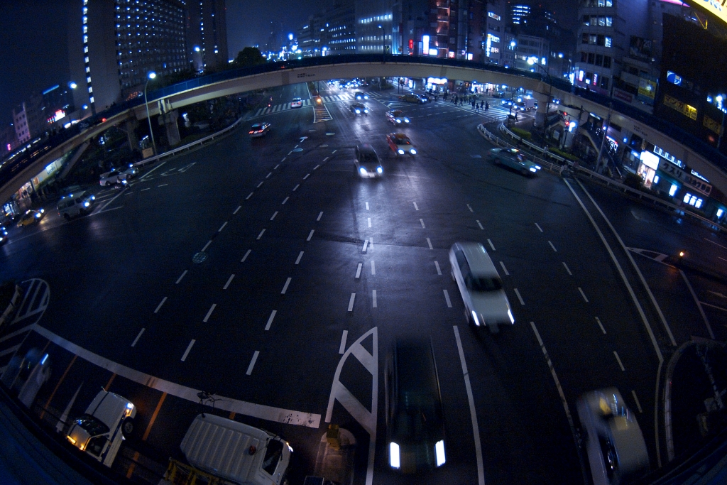 junction of five streets, in iidabashi