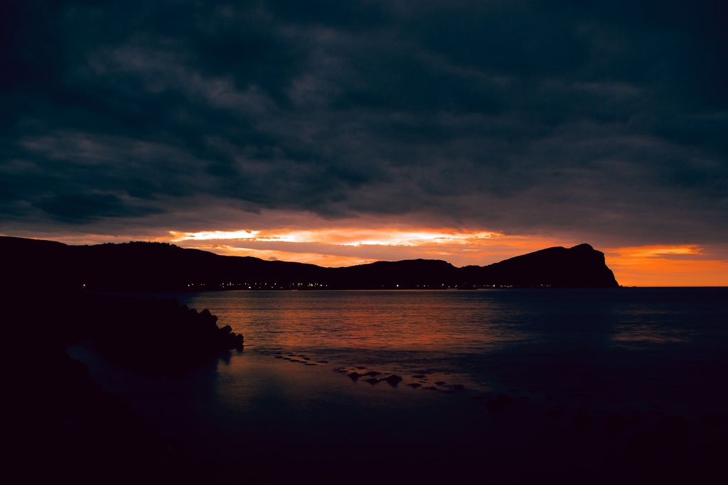 余市夕景